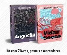 Kit - Graciliano Ramos - Vidas Secas + Angústia + Postais e Marcadores