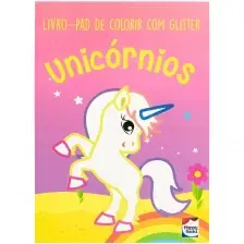Livro-Pad de Colorir Com Glitter - Unicórnios