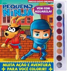 Pequeno Ninja - Livro Para Pintar - Aquarela 10 Cores